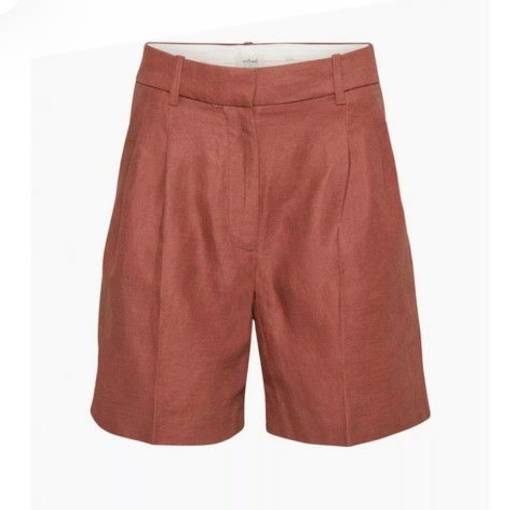 ARITZIA Wilfred Effortless Linen 7" Short in Mocha Sorbet NWT